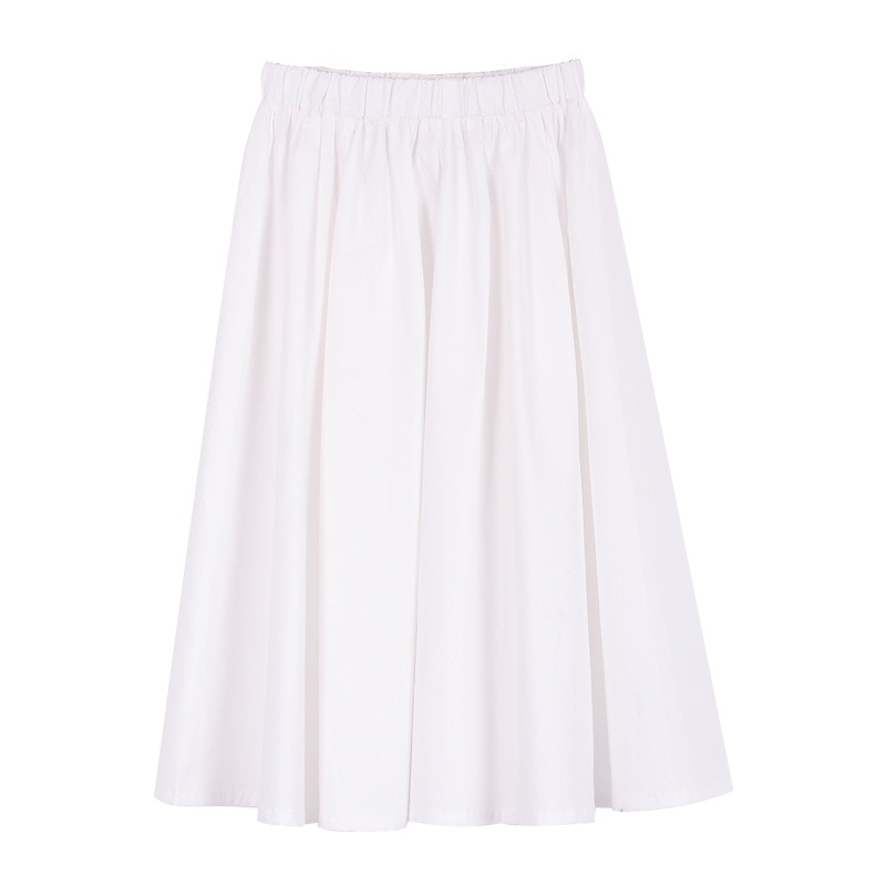 Girls Skirts summer Cotton Teenage School Clothes White Umbrella Skirts for Big Girl Korean Student Clothes