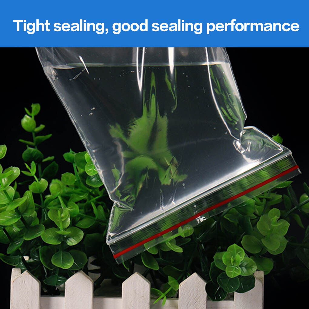 100pcs/pack Food grade Small Zip Lock Plastic Bags Reclosable Transparent Bag Shoe Bag Vacuum Storage Bag Poly Clear Bags