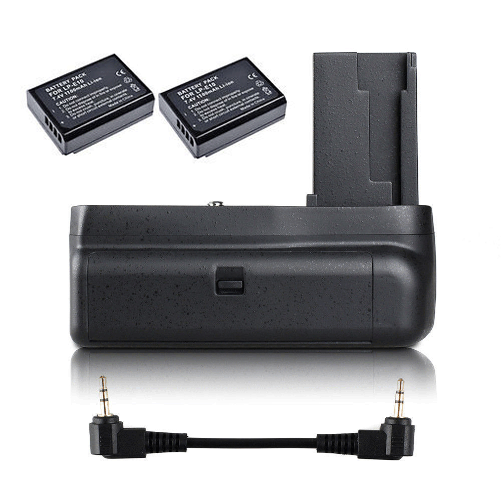 JINTU – poignée de batterie verticale + 2 pièces, Kit LP-E10 pour Canon EOS 1100D 1200D 1300D/Rebel T3 T5 T6/kiss X50/70 SLR caméra avec demi-pression