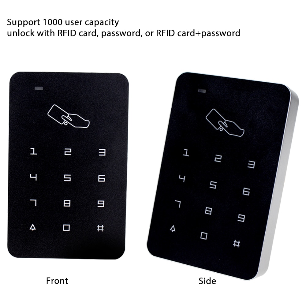 125 khz rfid tastatur adgangskontrol system vandtæt udendørs regntæt cover digital tastatur controller kortlæser 10 stk nøgler