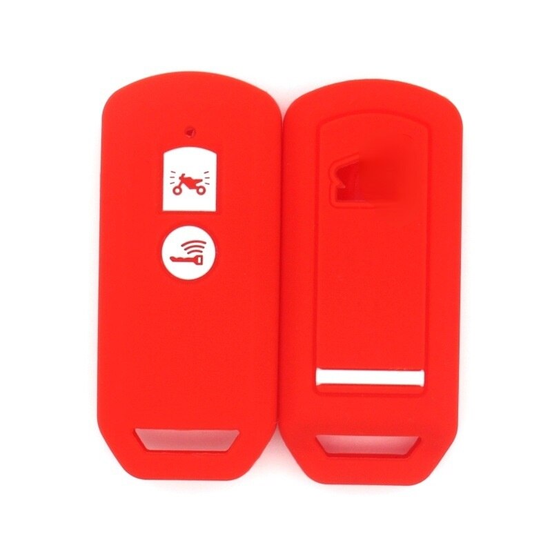 Portachiavi in silicone per Honda X ADV SH 125 150 300 Forza 125 300 PCX150 2018 Scooter per moto 2 pulsanti Smart Key: Rosso