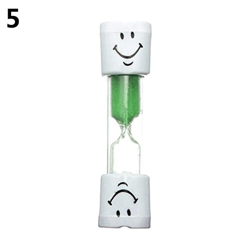 Enfants enfants dent brossage minuterie 3 Minutes souriant visage sablier sablier douche sablier sablier horloge sablier: Green
