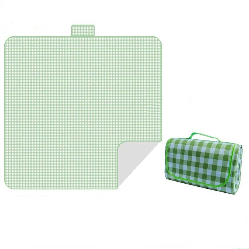 Outdoor Picnic Mat Waterproof and Moisture-proof Portable Foldable Field Camping Mat Tablecloth Tourist Mats Beach Blanket Pad: 800mm x 800mm / Licht Groen