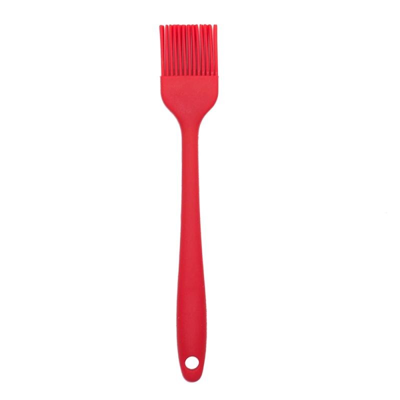 Non-Stick Silicone Cooking Utensils Set Spatula Shovel Cooking Tools Set High Temperature Resistance Kitchenware Accessories: Red Small Brush