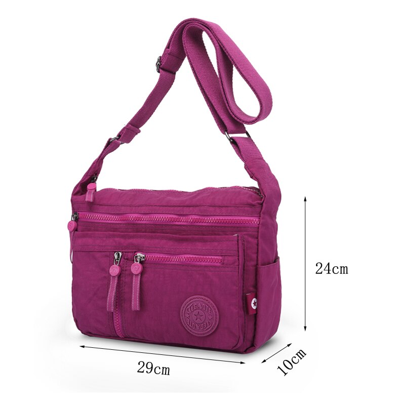 TEGAOTE Small Bags for Women Messenger Crossbody Shoulder Bag Beach Nylon Ladies Solid Bolsa Feminina Multi Zipper Satchel