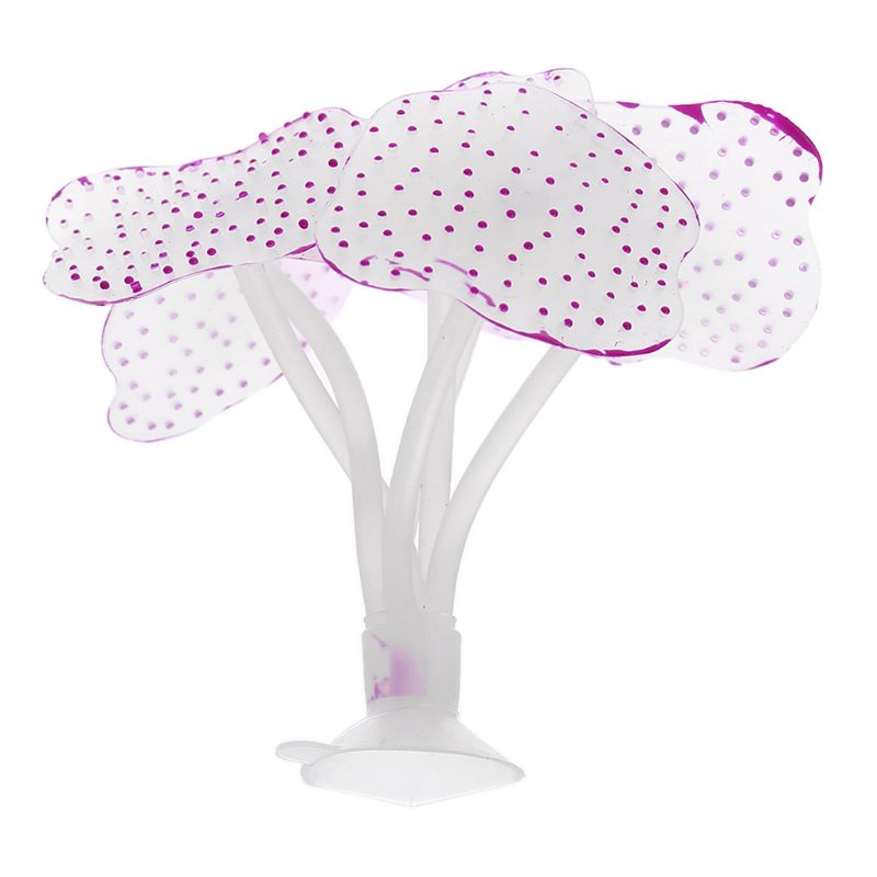 Aquarium Gloeiende Kunstmatige Kwallen Siliconen Gesimuleerde Waterplanten Fluorescerende Kwallen Aquarium Decor: Paars