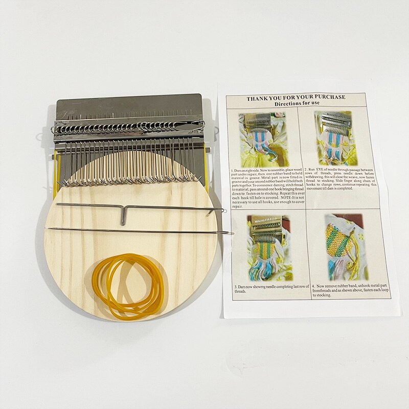 Mini Knitting Machine DIY Apparel Sewing Small Loom for Knitting Machine with Instructions Accessories Knitting Weaving Loom: 28 Hooks