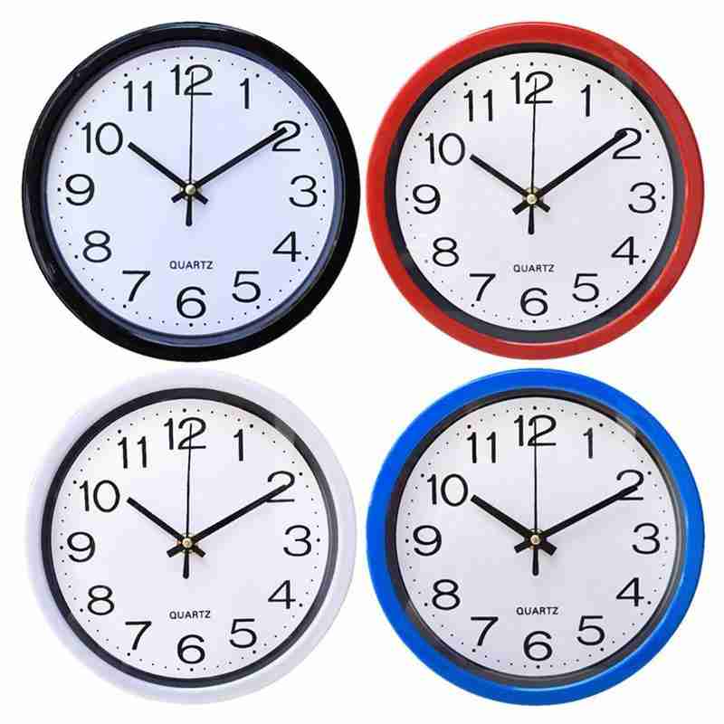 Wall Clock Simplicity Round Quartz Silent Sweep Bedroom Decor Movement For Home Kitchen Office Fits Clocks Room