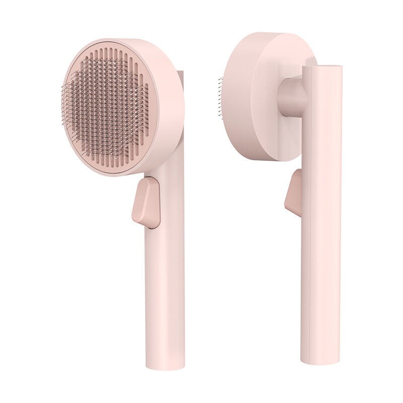 Pet Comb Cat Floating Hair Special Cleaner Puppet Brush Dog Hair Remover Cat Supplies: Pink button