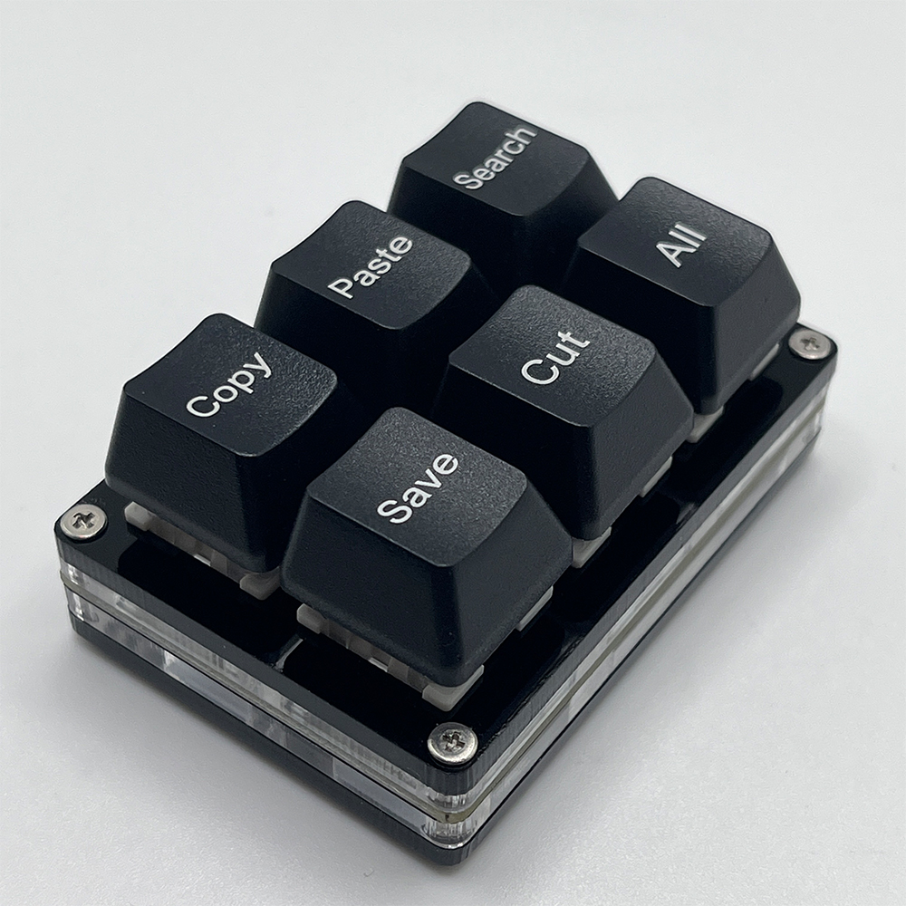 6 taster kopier lim inn søk lagre klipp tastatur enhånds osu-tastatur programmerbar mekanisk snarvei makro tastatur for arbeidsspill