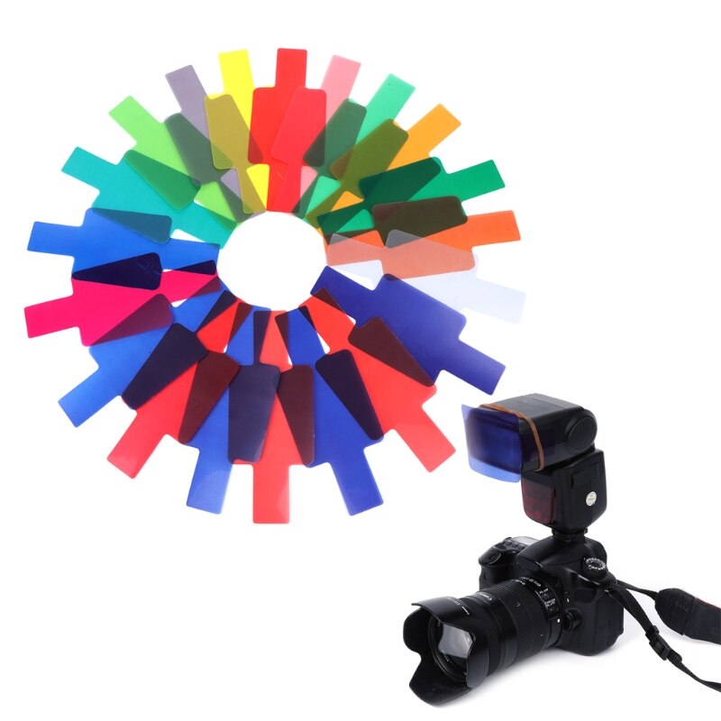 Difusor fotográfico da iluminação do cartão do filtro dos géis da cor 20 cores para o flash speedlite de canon yongnuo