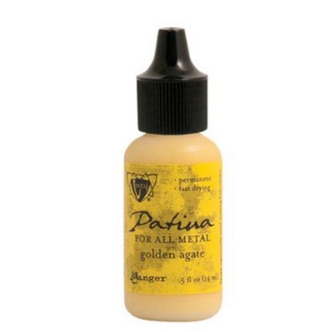 American Ranger VINTAJ PATINA Jewelry Handmade Old Pigment Metal Oxide Green Rust Effect Watercolor: Golden Agate