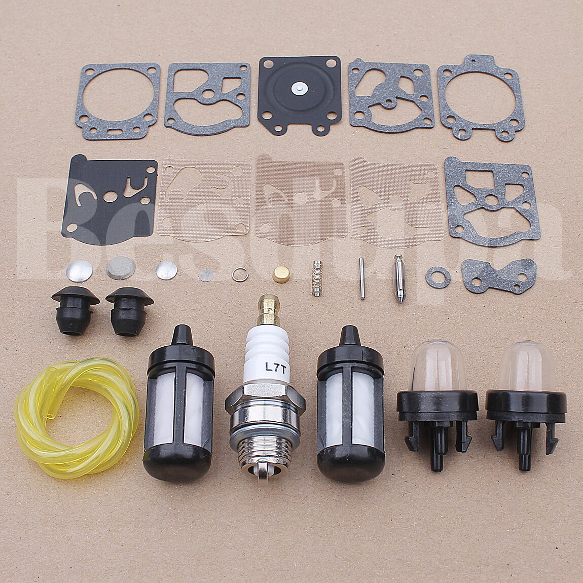 Carburetor Repair Fuel Filter Line Kit For Stihl FS36 FS40 FS44 Trimmer Engines Parts w Primer Bulb Spark Plug