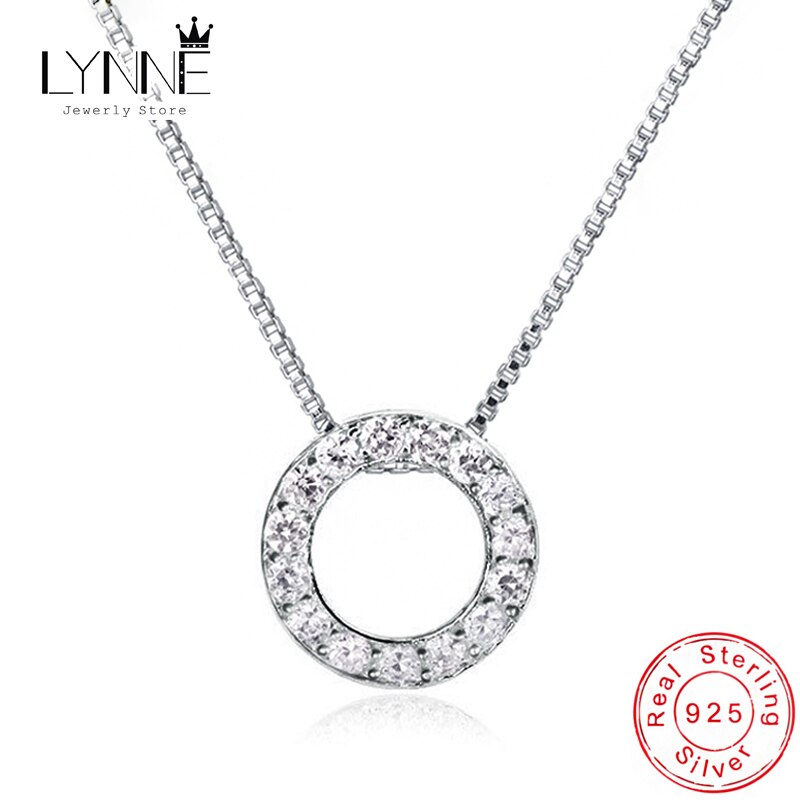 Heißer Feine Runde Strass CZ Anhänger Halsketten 925 Sterling Silber halb Kreis Zirkon Halsband Halskette Frauen Schmuck