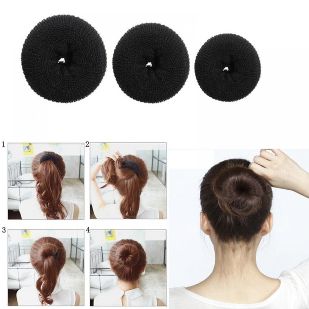 Plate Hair Donut Hair Bun Maker Roller DIY Magic Elastic Foam Sponge Hair Styling Tools Princess Hair Accessories Updo