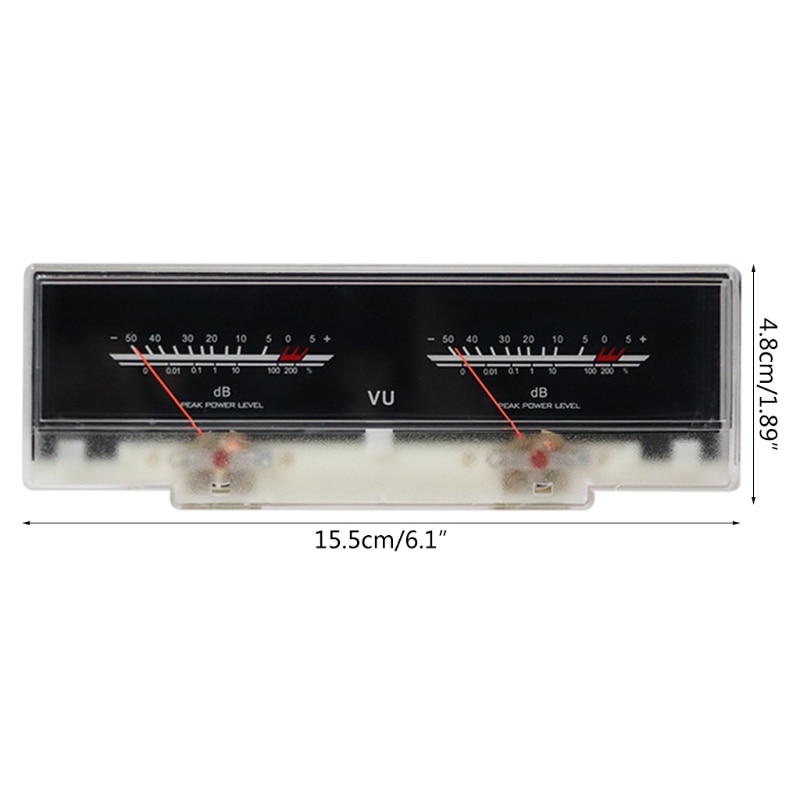 Dubbele Pointer Vu Meter Stereo Audio Versterker Board Db Sound Level Indicator Meter Verstelbare Backlight Met Driver