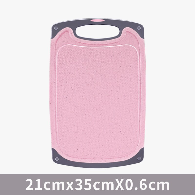 La planche à découper en plastique antidérapante bloque le tapis de Table accrochant le trou Ultra-mince Camping fruits légumes planche à découper outil de cuisine: small Pink