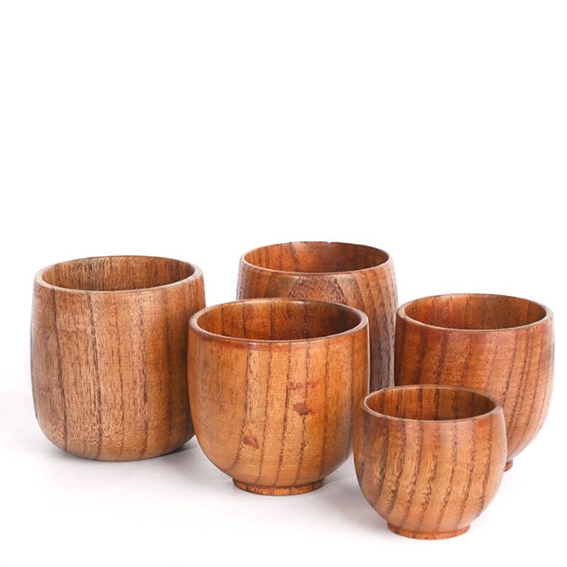 Houten Grote Buik Cups Handgemaakte Natuurlijke Spruce Hout Kopjes Bier Thee Koffie Melk Water Cup Keuken Bar Drinkware