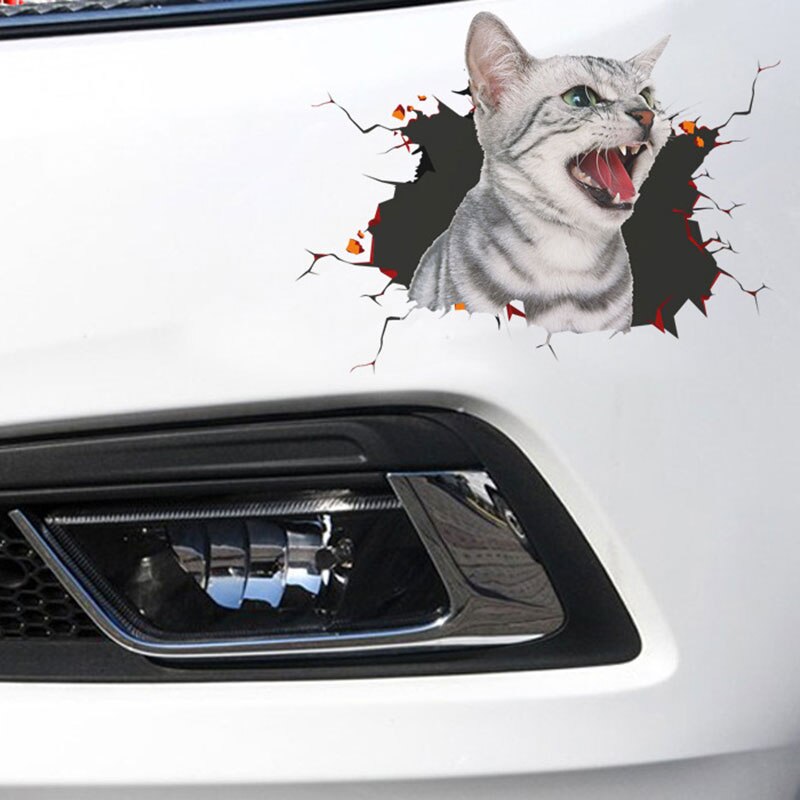 3D Simulatie Leuke Creatieve Auto Stickers Muurstickers Kat Hond Zelfklevende Kids Muurstickers Verwijderbare Muurschilderingen Voor Kamer