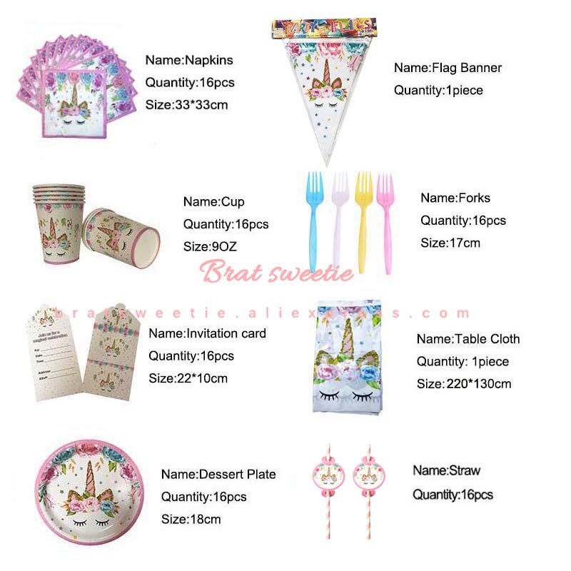 Unicorn Balloon Stand Holder Decoration Balloon Column Base Stand and Pole Ring Clip Kit Birthday Party Decorations Kids: C UNC 8 design