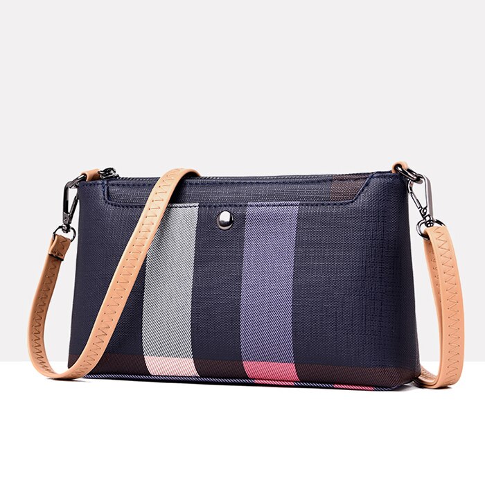 Women Flap Casual Leather Shoulder Bags Lady Crossbody Messenger Bag Envelop Clutch Purse: Blue