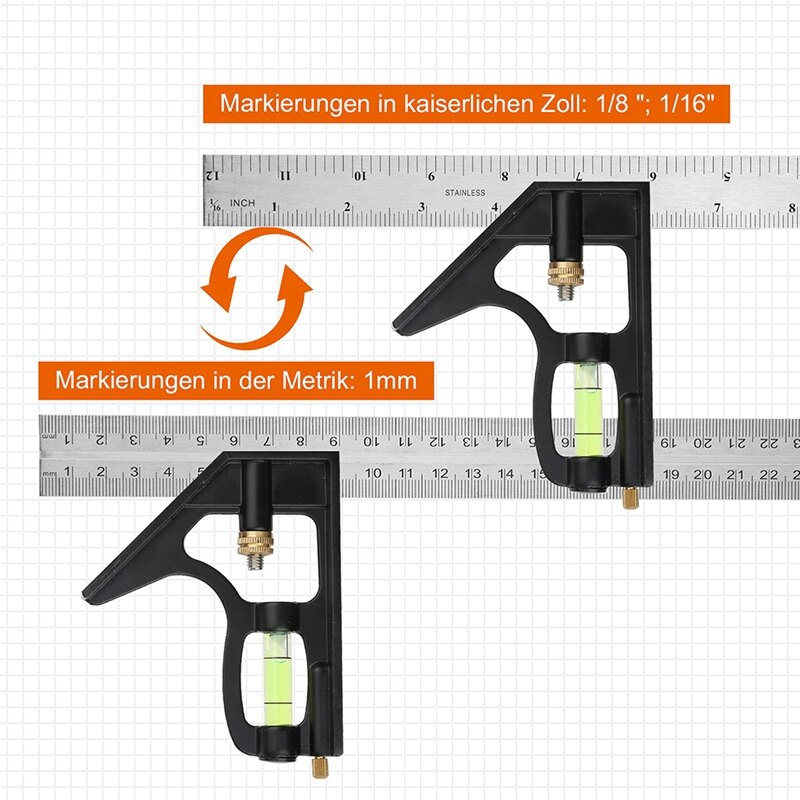 300mm Adjustable Stop Angle with Spirit Level for ... – Vicedeal