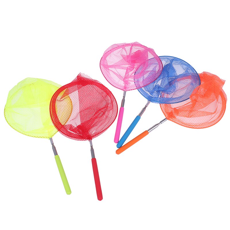 1pc Kids Telescopic Butterfly Net Extendable 34 Inches and Anti Slip Grip Perfect for Catching Bugs Insect Colorful Fishing Toys