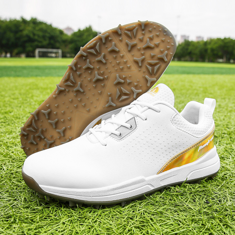 Wasserdichte Golfschuhe für Herren, ohne Spikes, Golf-Sneaker, Wanderschuhe, leichte Wanderschuhe: Lila / 39
