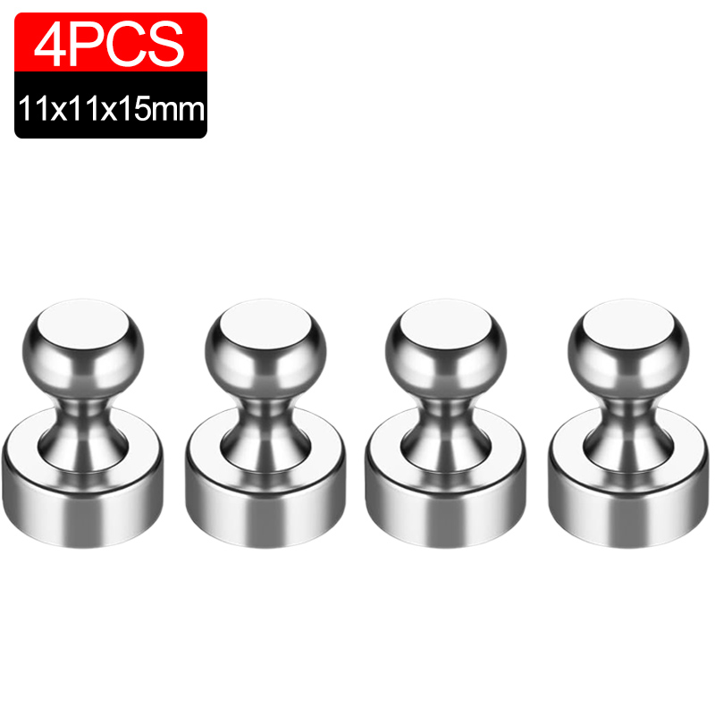 Mini Strong Magnetic Pushpins Neodymium Metal Magnet Push Pin Suckers for Office School Whiteboard Refrigerator Magnets Hooks: Gold