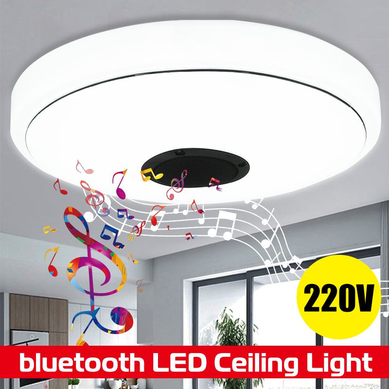 Music LED Ceiling Light 18W Modern Led Ceiling Lamps With bluetooth Speaker for Living Room Surface Mounted Led Ceiling Lighting