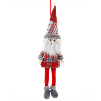 5 stk sød juledekoration sidder langt ben uden ansigt alf dukke dekorationer til hjemmet år til børn jul legetøj: A -1 stk