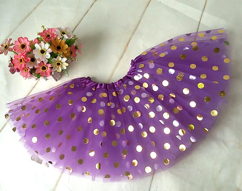Babymeisjes tutu rokje kinderen peuter stippen blauwe tutu: Paars