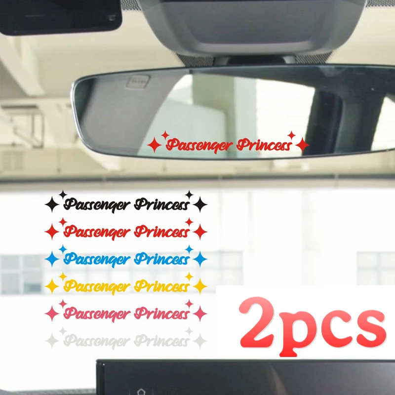 2pcs 10x1.45cm Passenger Car Mirror Stickers Decoration Rear View Mirror Auto Vehicle Vinyl Decal Sticker Interior Accessories