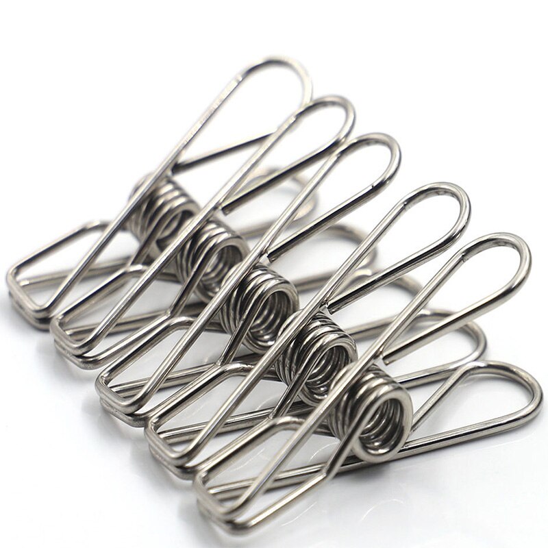 20pcs/set Stainless Steel Metal Spring Clips for Leather craft Tools positioning Clip Clothes Hanging Pegs Clips Clamps