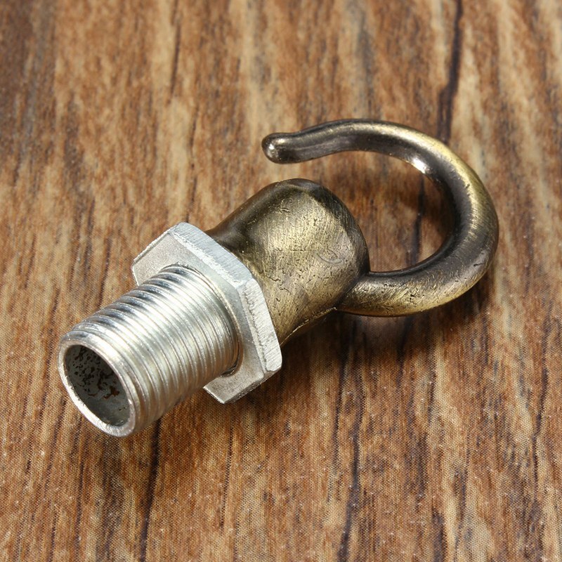 10mm -säikeinen  m10 retro -antiikki -vintage -metallikatto -ruusuvalo kattokruunu, jossa ruuviliittimet, jotka avaavat sileän tyylin