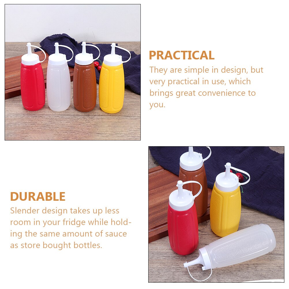 Keczup wyciskany butelka z pokrywką plastikowa musztarda majonez ściskać butelka dozownik