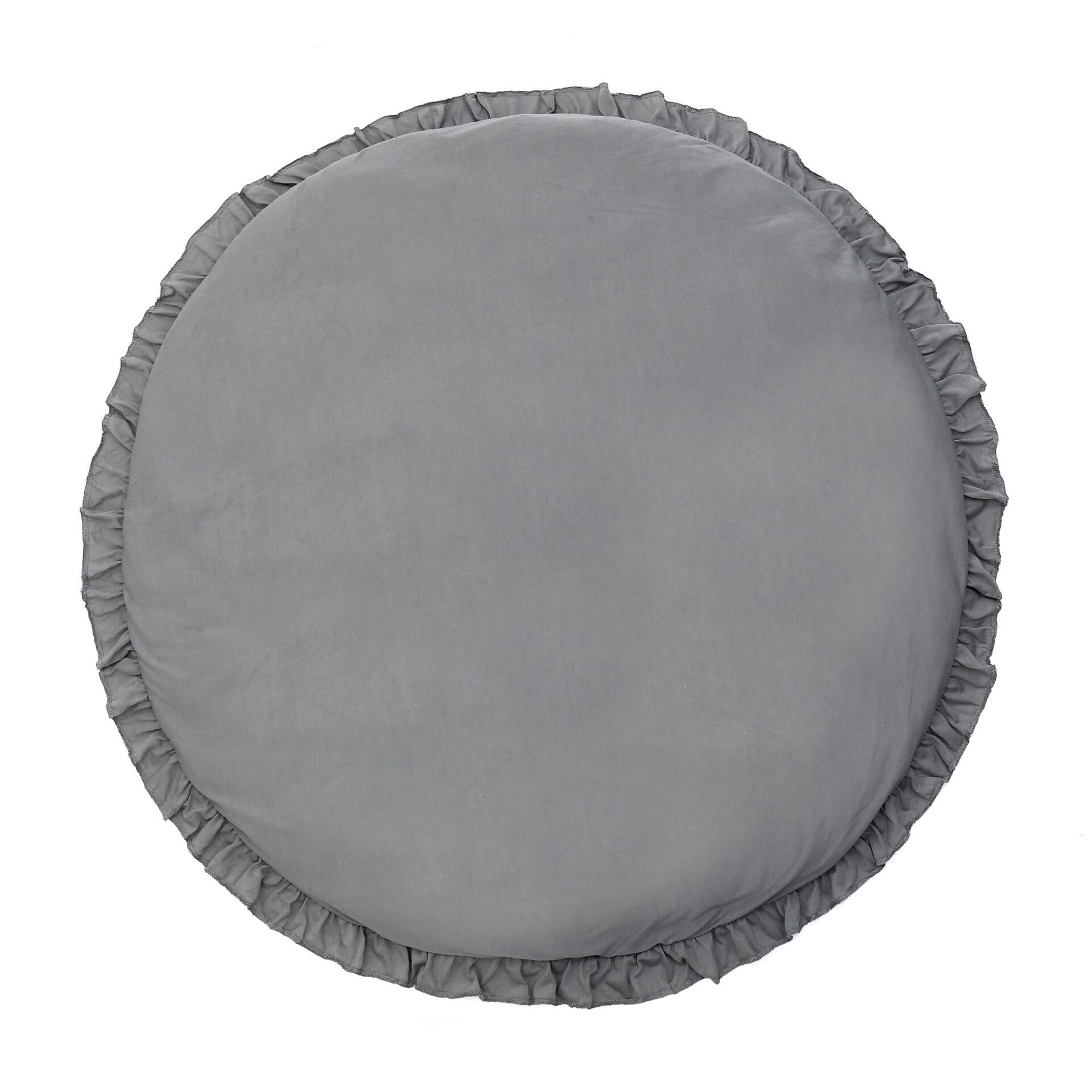 Baby Klimmen Mat Baby Speelkleed Kid Bloem Patroon Kussen Kinderen Tapijt Kinderen Tapijt Ronde Kind Veiligheid Beschermende tapijt: Light gray