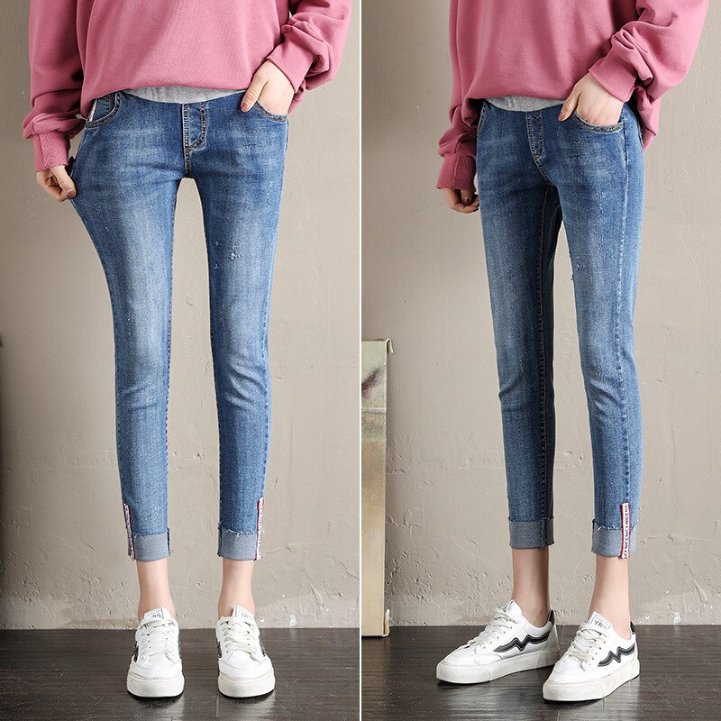 Great Pregnant Jeans - Maternity Pants Trousers - Nursing Prop Belly Legging - Plus Size (2U4)