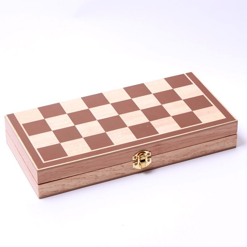 Foldable Wooden Chess Backgammon Checkers Casual Desk Strategy Games Set Board Draughts Entertainment Toys Christmas