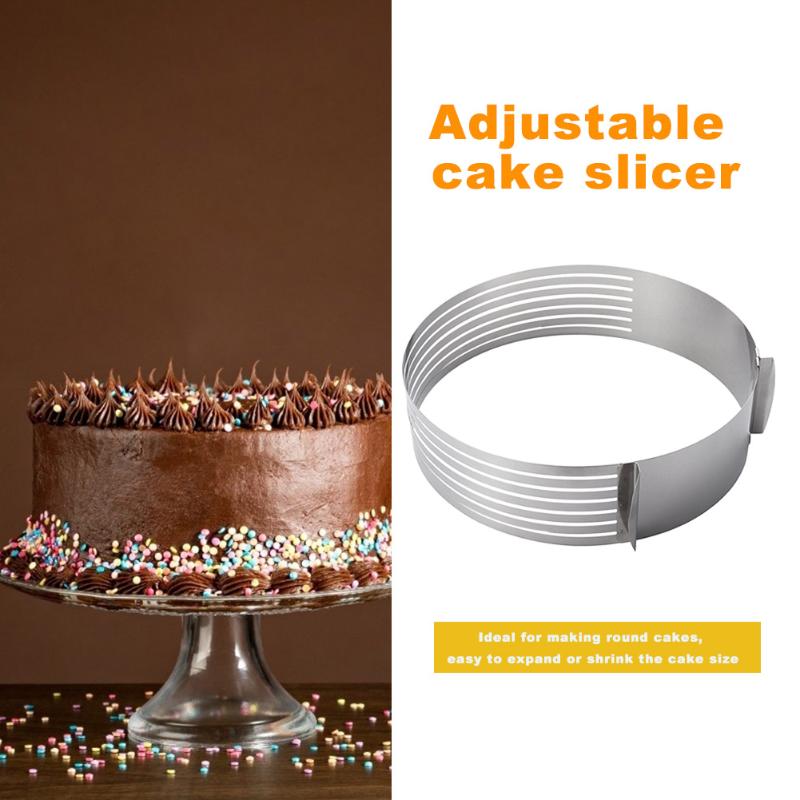Adjustable Cake Layered Cutter Slicer Stainless Steel DIY Round Bread Cake Mould Tool Kitchen Baking Accessories