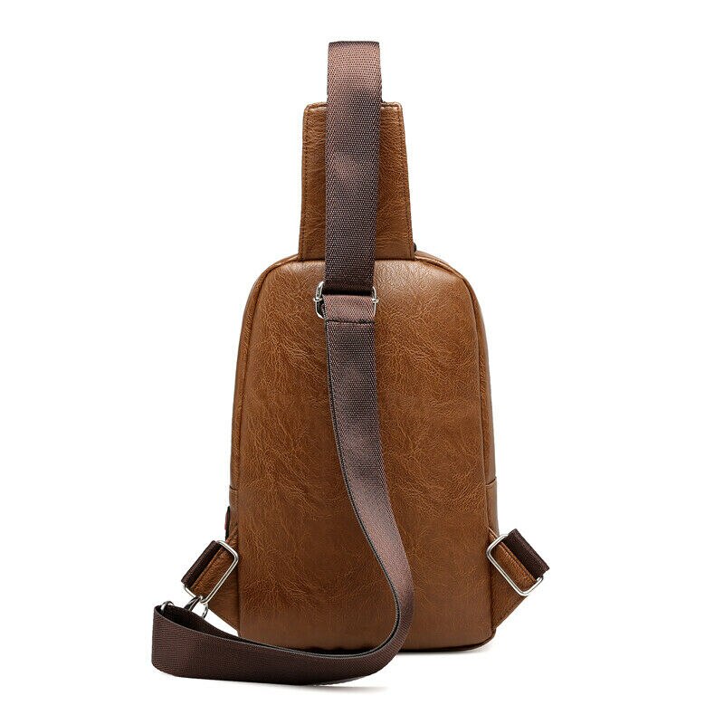 Heren schoudertas sling borsttas canvas usb-oplaadbaar buitensport anti-diefstal borst crossbody handtas