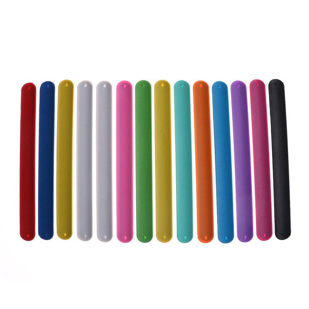 6Pcs/Pack Rainbow Slap Bracelets baby baptism shower favors girl birthday party decoration kids supply