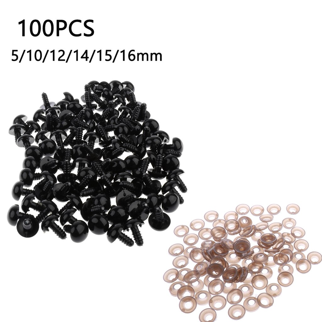 1000 PCS Plastic Safety Eyes Craft Eyes with Washers for Doll, Bear, Stuffed Animals, Soft Toy Making, DIY Crafts