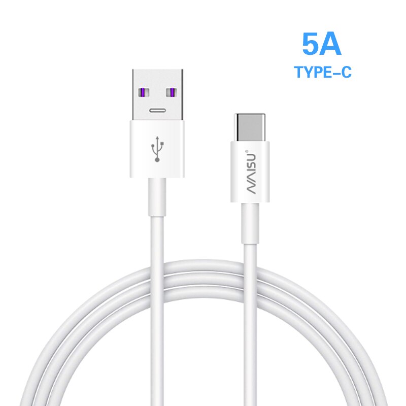 NAISU 24W Quick Charge QC 3,0 USB Ladegerät Handy Wand Schnelle Lade Adapter Für iPhone Huawei Samsung Xiaomi note8 Langlebig: 5A Charging Cable