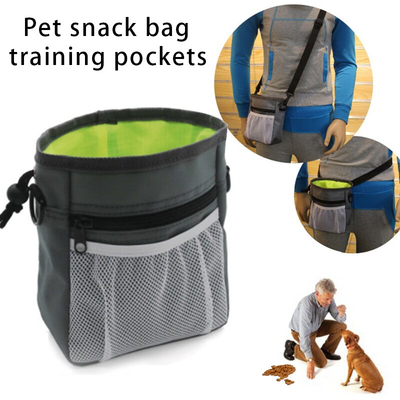 Kæledyr hund træningspose bærbar behandle snack agn hunde lydighed smidighed udendørs foder opbevaring pose mad belønning talje poser