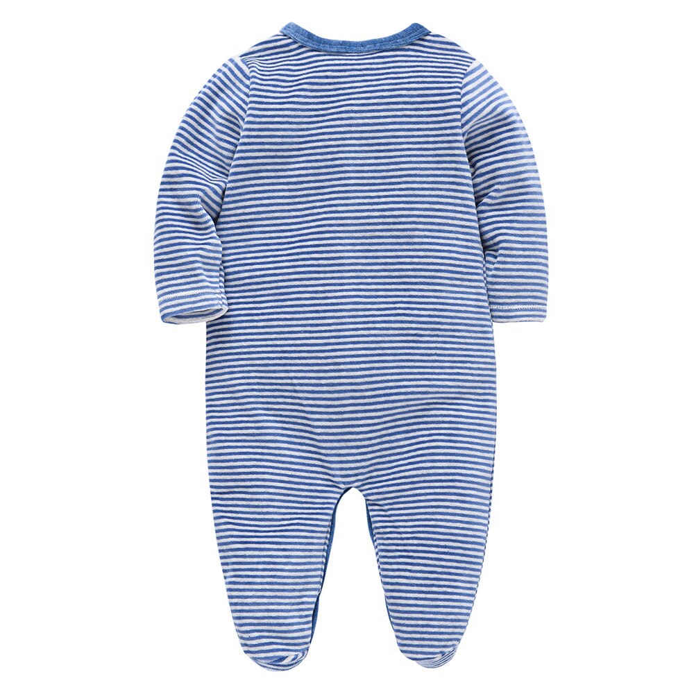 Baby Kleding Met Kap Tweedelige Editie Baby Klim Kleding Lange Mouw Streep Jumpsuit Footies Kinderkleding jongens