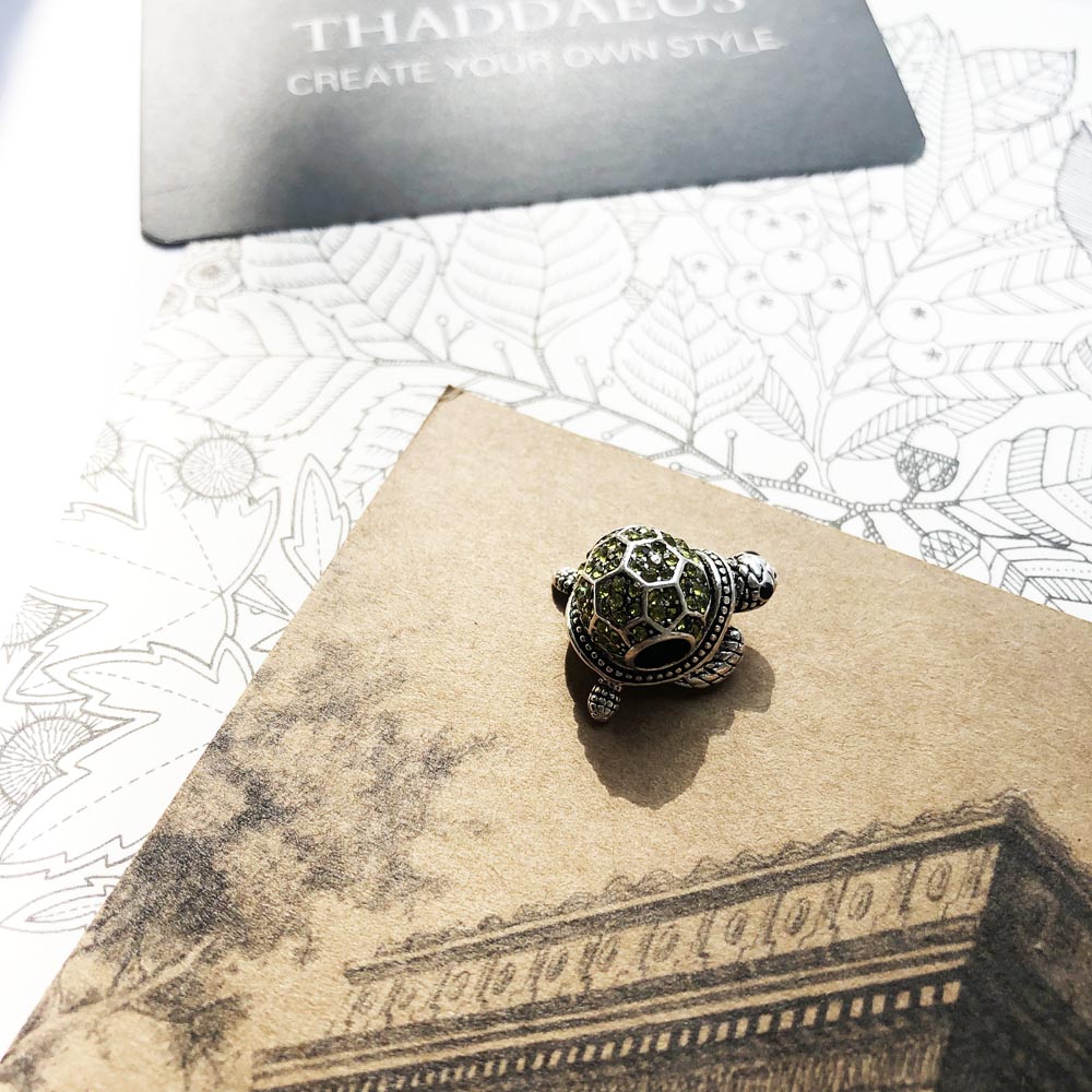 Koraliki żółw, srebro i koraliki z kryształu górskiego pasuje robić bransoletki europa biżuteria prezent na świędo dziękczynienia dla kobiet i mężczyzn