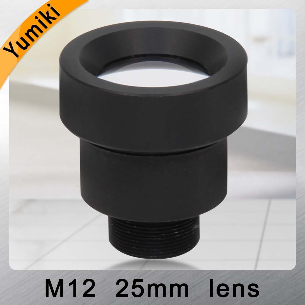 Yumiki CCTV lens 25mm M12 * 0.5 14 graden 1/3 "F1.2 CCTV MTV Board Lens Voor Veiligheid CCTV camera