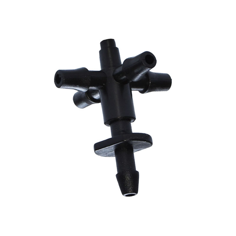 Flecha de goteo, conector cruzado de 4 vías, de 5 vías distribuidor de agua, adaptador de flecha de goteo 3/5, Conector de agua de lengüeta de manguera, 20 Uds.