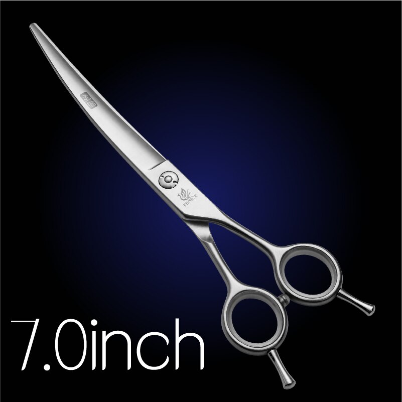 Fenice Curved Scissors Grooming Scissors for Dogs/Cats Pet Shears: 7.0 inch